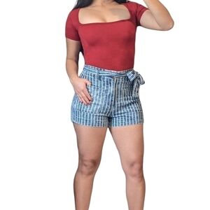 NWTAmerican Eagle high waist striped stretch short